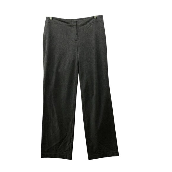 J. Jill Dress Pants Womens 8P Straight Leg Relaxed Mid Rise Dark Gray Flat Front - Picture 1 of 10